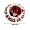 Christmas Decoration Round Carpet Santa Claus Pattern Imitation Cashmere Rug Non-Slip Door Mat Holiday Entryways Decor Mat