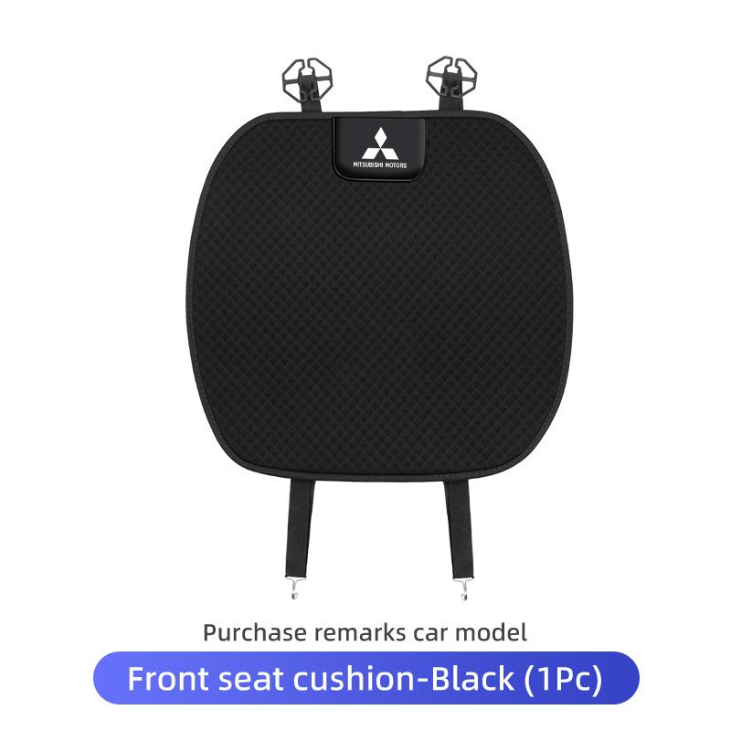 xkhr10 Car Logo Seat Cushion Backrest Ice Silk Anti Slip Protective Pad Accessories For Mitsubishi Lancer ASX Pajero Mirage Attrage