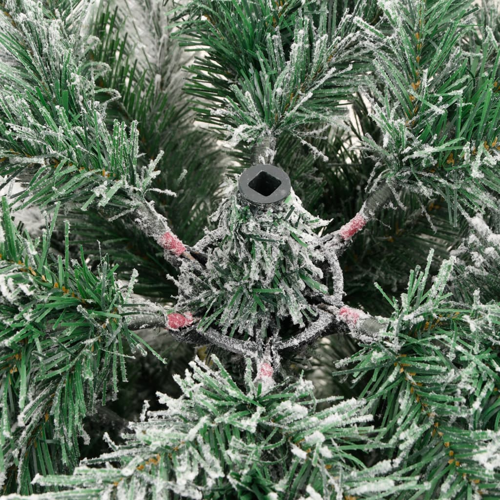 Artificial Christmas Tree Foldable and Snow Frosted 120 cm