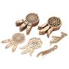 20pcs Wood Wooden Dreamcatchers Wooden Pendant Unfinished Wood Hanging Ornaments String Decor Dream Catcher Kits Boho Bedroom