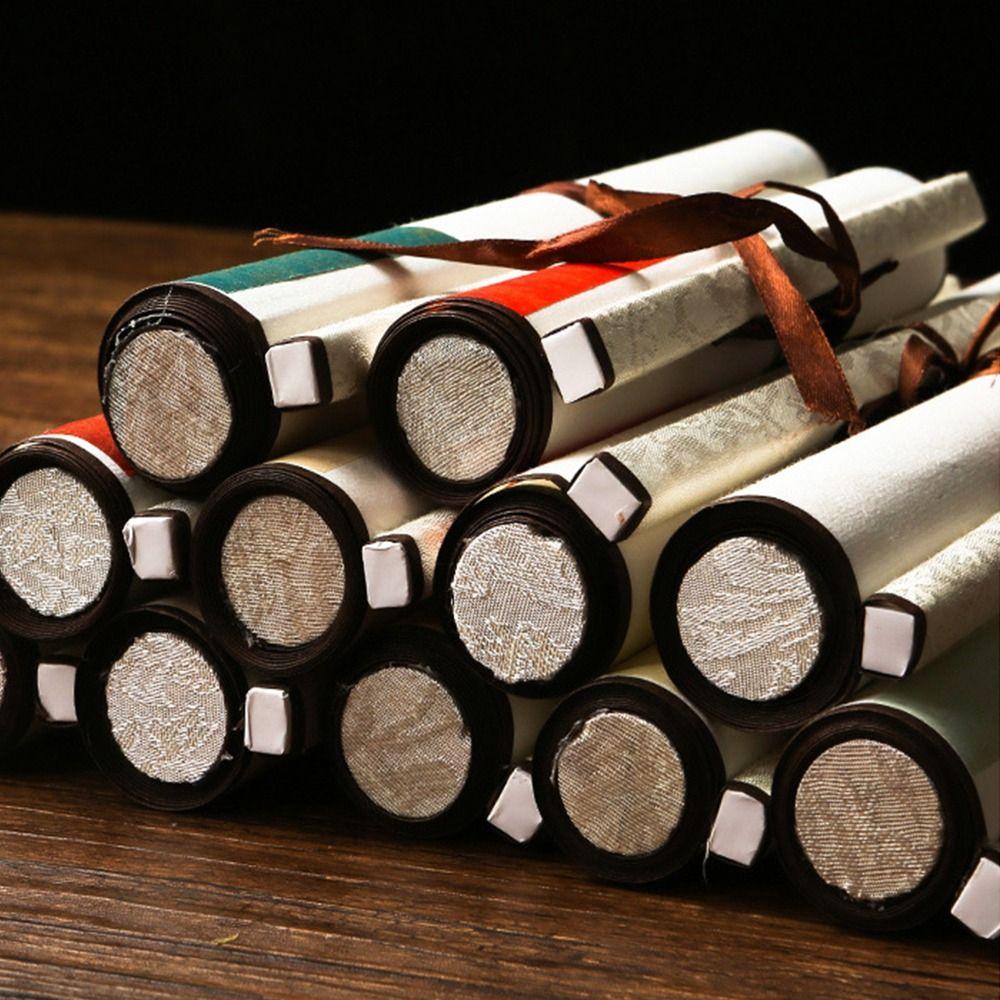 Китайский стиль позолоченный рисовый бумажный свиток каллиграфия картины монтаж свиток офис домашний декор