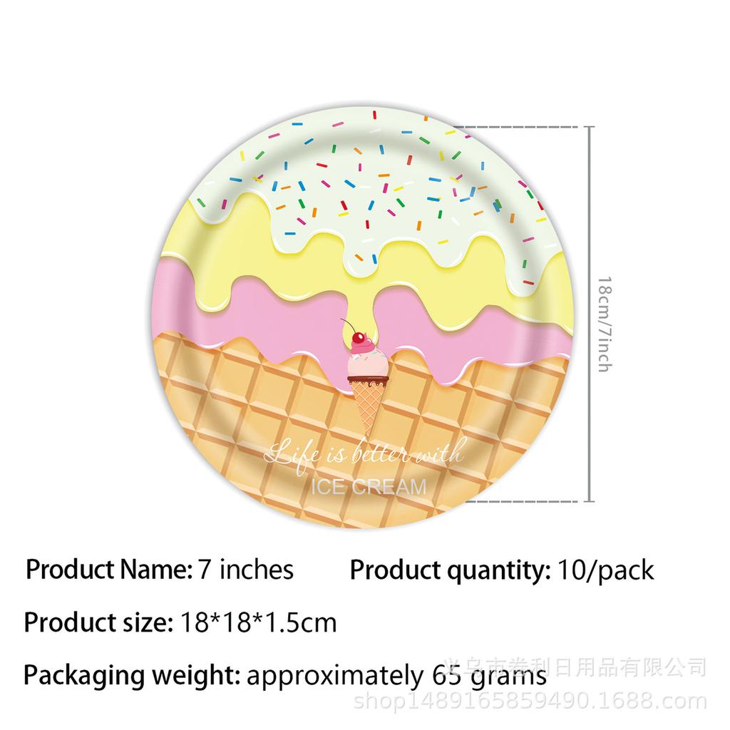 Summer Ice Cream Birthday Party Supplies, Ice Cream Party Decorations, Banners, Tableware, Tablecloths
