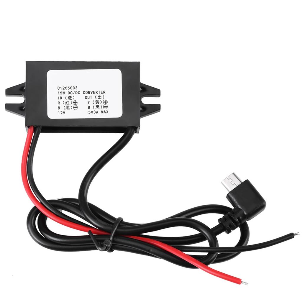 DC-DC 12В в 5В 3А Преобразователь Micro USB Понижающий Регулятор Напряжения для Автомобиля Смартфона Автомобильный Преобразователь Напряжения 12В в 5В Преобразователь