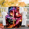 Demon Slayer characters printed throw blanket—lightweight,soft,warm;versatile blanket for all seasons—perfect as &air-conditioning throw,nap blanket