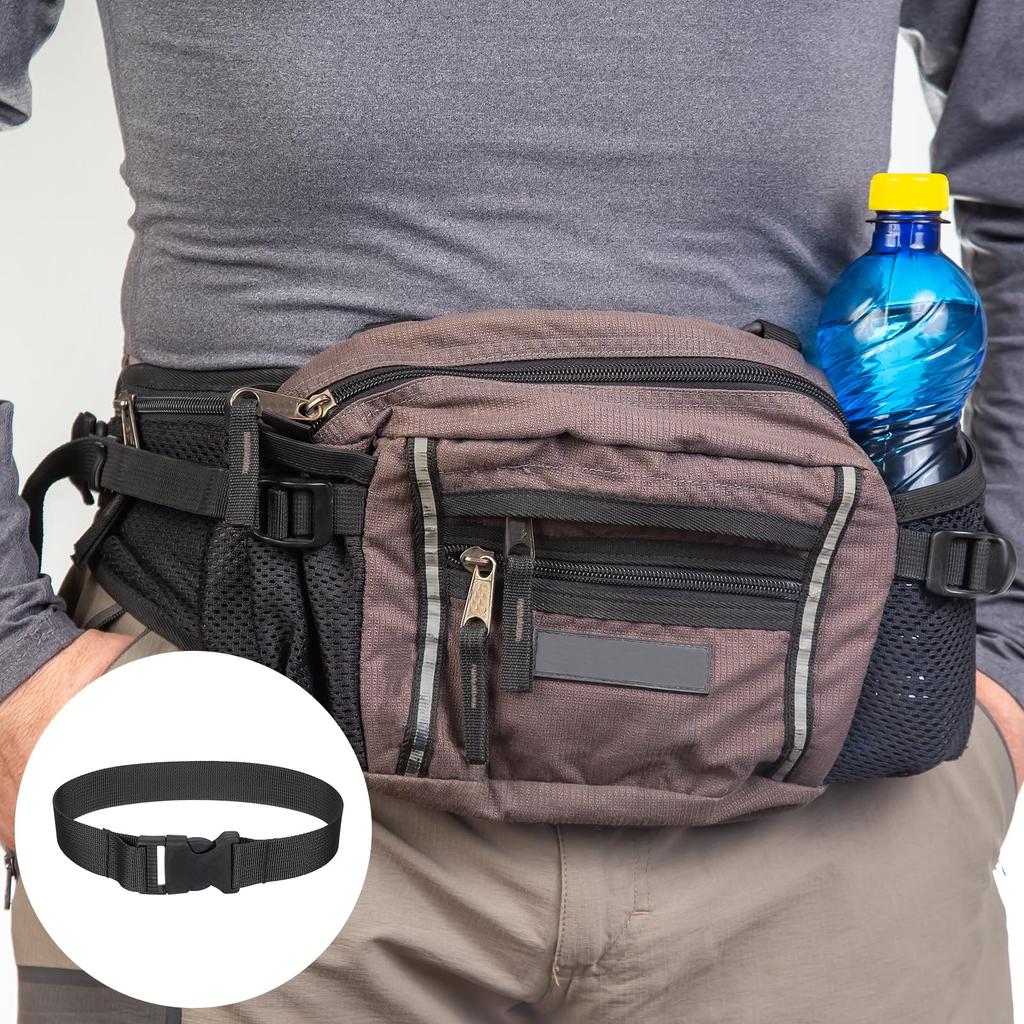 uxcell Fanny Pack Extension 45cm x Belt Bag Extension Straps for Waist and Black 6-Pack Straps, 2.5cm, Bags, Pouches, Backpacks,