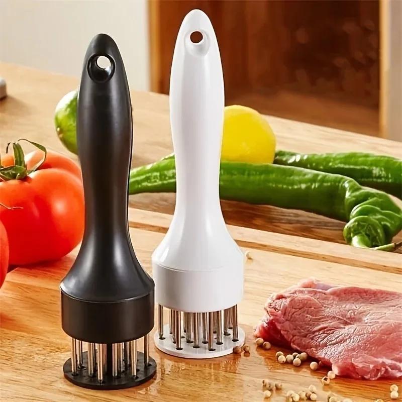 1 шт. молоток для размягчения мяса из нержавеющей стали, игла для раздавливания мяса, бытовой перфоратор, ежедневная игла для разламывания сухожилий, игла для вставки мяса