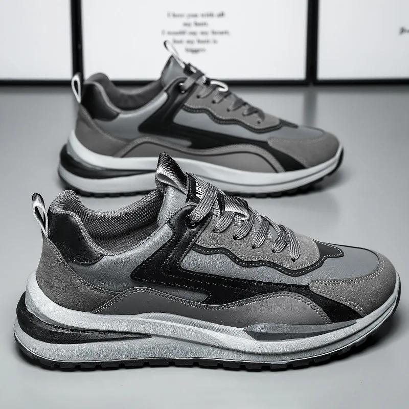 Мода 2024 года, новая мужская обувь, весна-осень, модная универсальная повседневная обувь для студентов, легкая спортивная обувь с мягкой подошвой, кроссовки