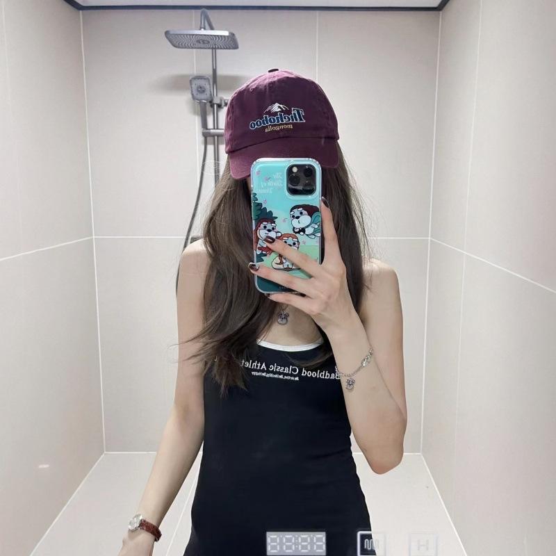 Mountain Embroidery Letter Soft Top Cap Female Versatile Autumn Couple Shade Baseball Cap Male Show Small Face