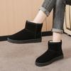 2024 New Women's Snow Boots Comfortable Warm Plush Ankle Boots Women Thickened Fluff Winter Ladies Shoes Flat Platform Shoes Boots Woman