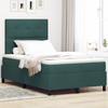 Box Spring Bed with Mattress Dark Green 120 x 200 cm Velvet
