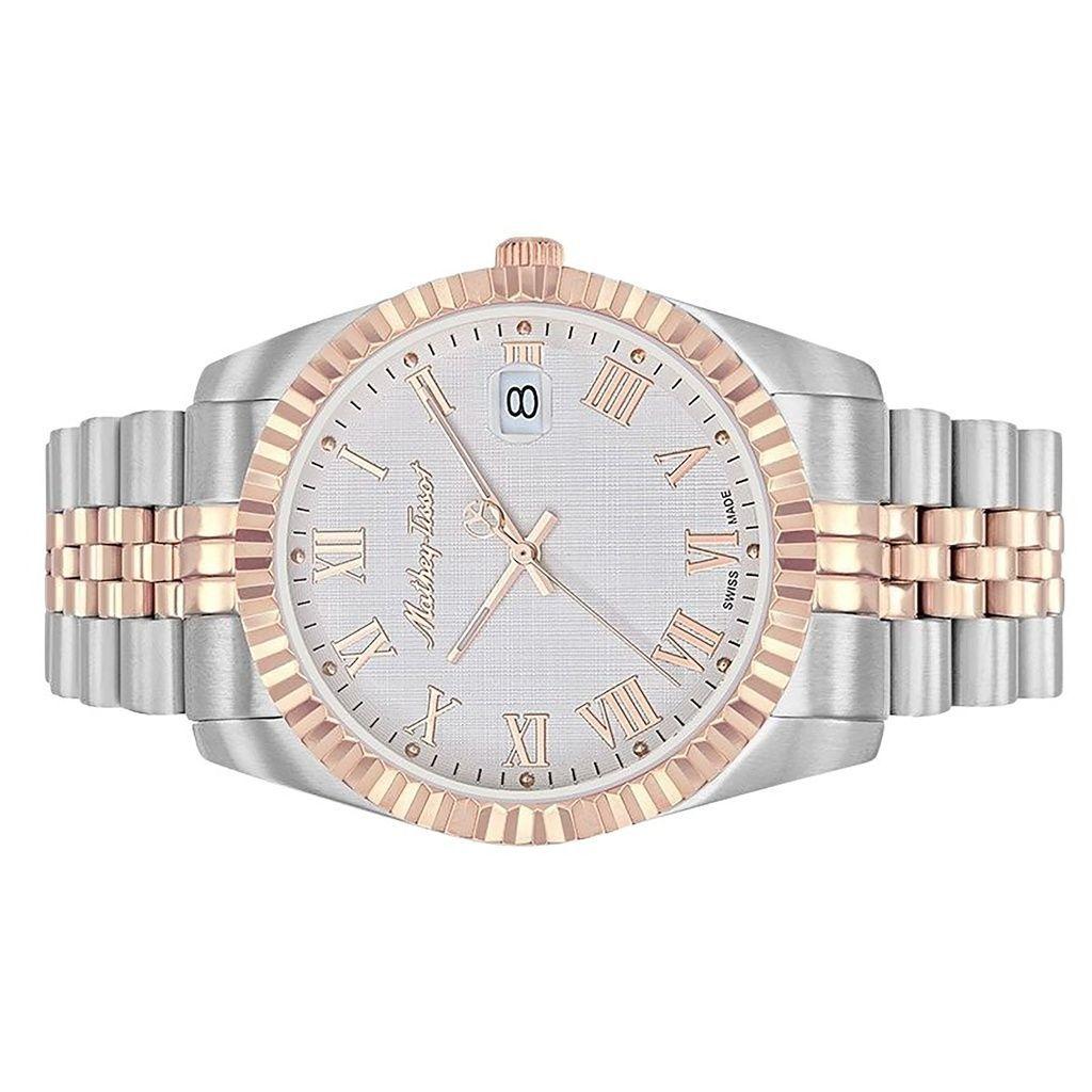 Mathey-Tissot Mathy III Roman Two-Tone Stainless Steel White Dial Quartz H810BRA Men's Watch
