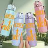 1PC Born To Play Dirt 750ml Color Plastic Sports Water Bottle Leakproof Flip Straw Lid Suitable for Sports Office Home Use