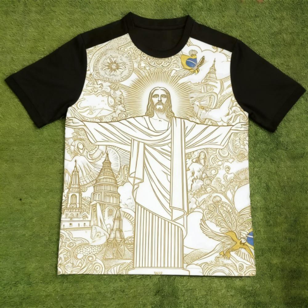 Модная футболка с принтом JESUS в европейском стиле Летняя детская Повседневная Верх для улицы Девочка и Мальчик Футболки с коротким рукавом Топ Пуловер