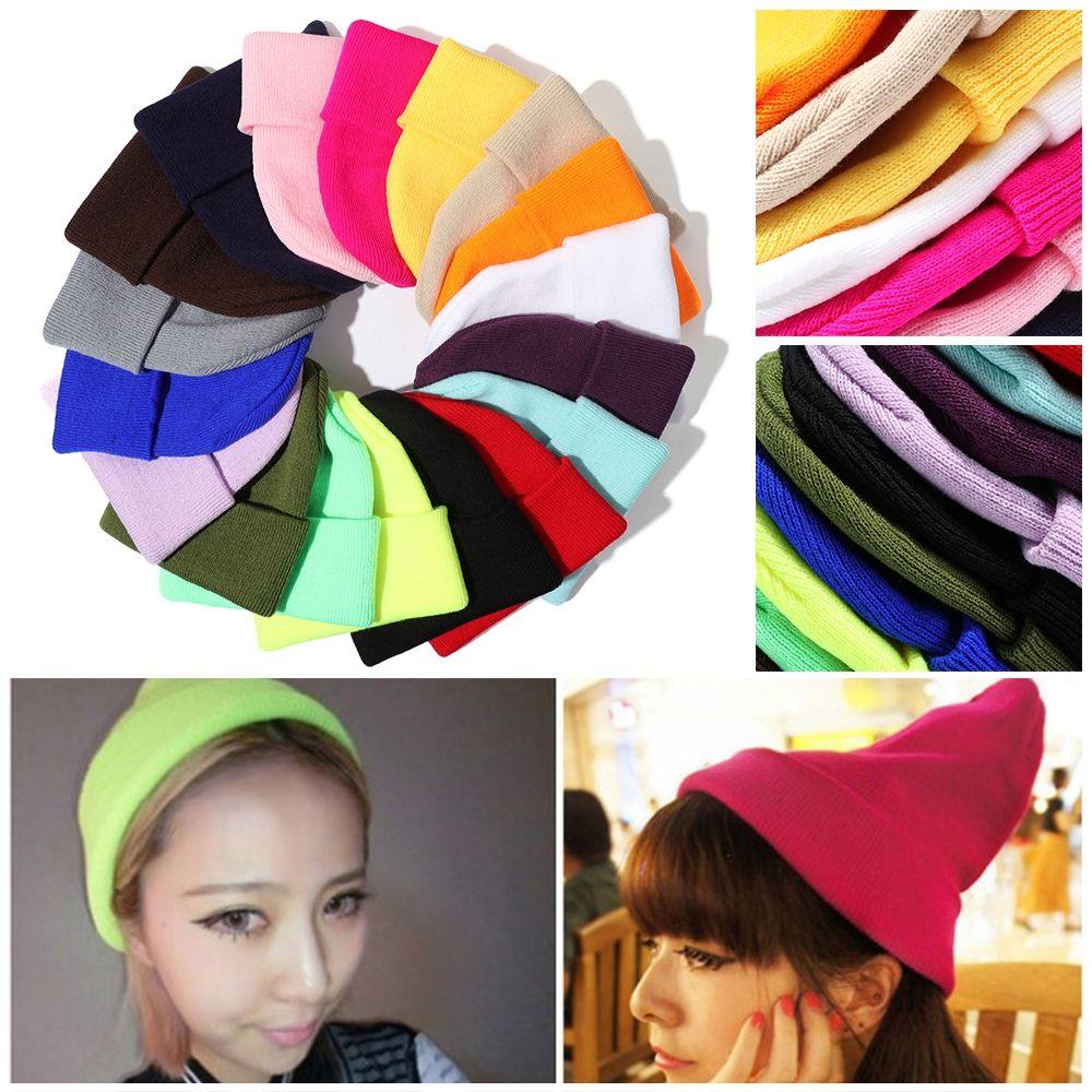 Ladies Casual Cap Woman/Men Female Beanie Caps Winter Autumn Hats Knitted Beanies Warmer Bonnet