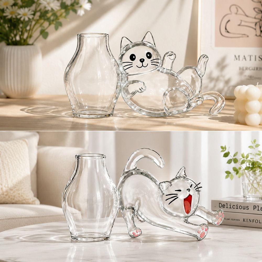 Transparent Cat Whiskers Collection Ornaments Pet Memorial Box Home Refrigerator Decor