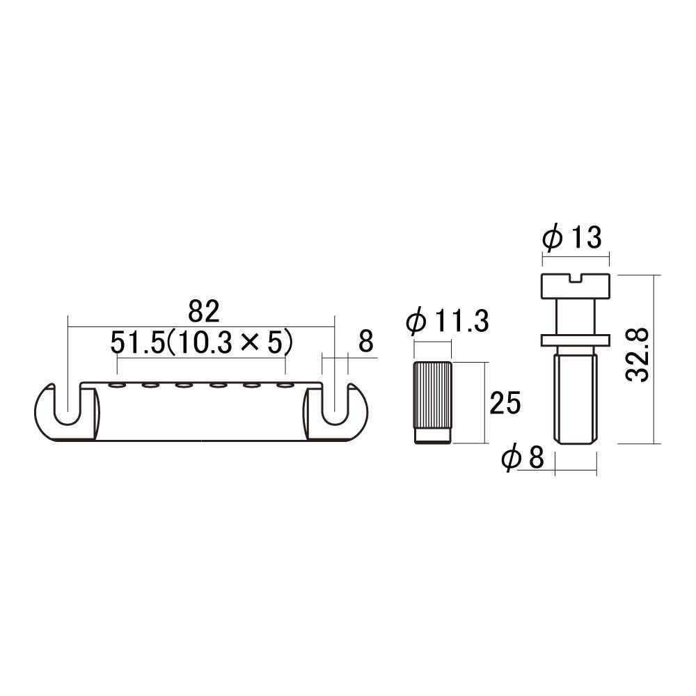 Струнодержатель Scud Stop Metric, Алюминий, Стойки, Золото, LPT-1AG