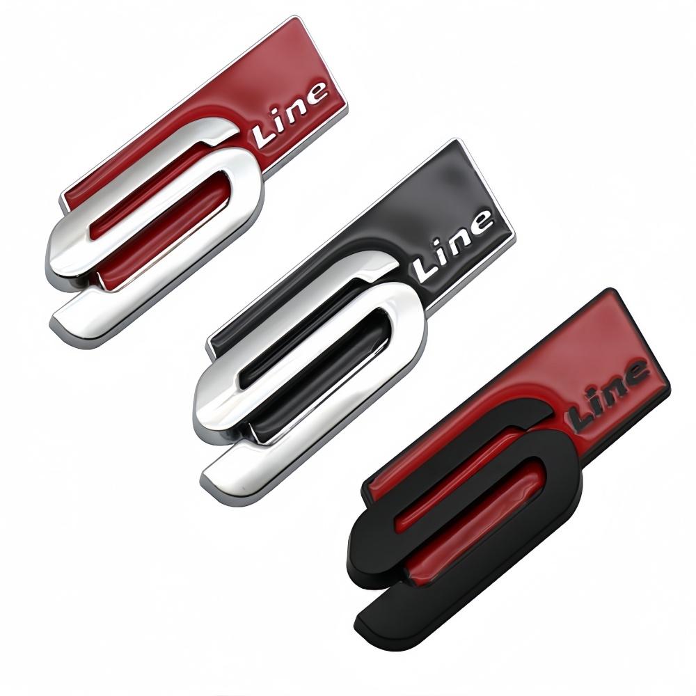 1pcs Metal Car logo Sticker Badge Decoration Decals For Audi Sline TT Q2 Q3 Q5 Q7 Q8 A3 A4 A5 A6 A7 R8 B5 B6 B7 B8 C5 RS4 RS5 V8