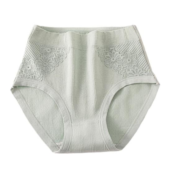 Женское хлопковое нижнее белье Дамские мягкие эластичные трусики с контролем живота Трусики с высокой посадкой Кружевные хипстеры Полностью закрывающие трусы
