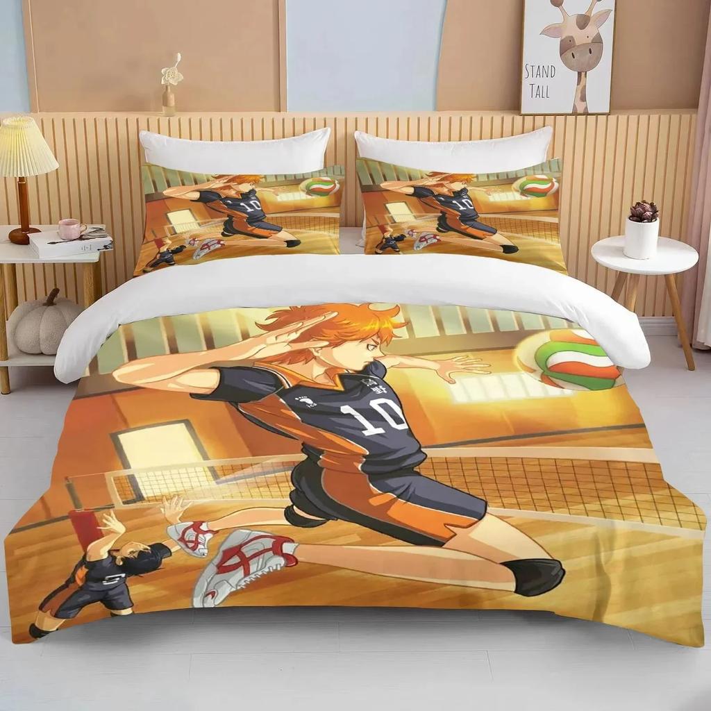 Одеяло Новые 3D Комплекты Постельного Белья Haikyuu Мультяшное Одеяло Постель Аниме Наволочки Комплекты Постельного Белья для Взрослых и Детей Домашний Текстиль