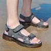 Модные летние мужские сандалии из натуральной кожи для улицы 2025 Удобные сандалии Мужские сандалии для хайкинга Обувь высокого качества Мужская обувь