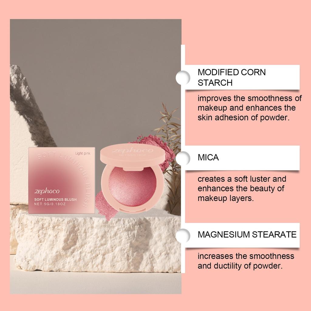 Нежные пудровые румяна, румяна-хайлайтер, легкие, розовые и деликатные румяна, стойкие, не размазываются