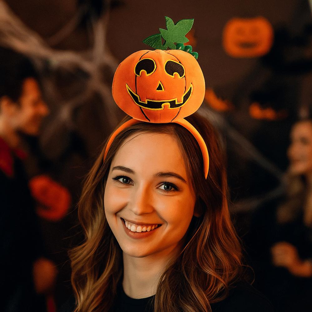 Pumpkin Halloween Headband Skeleton Catoon Hairband Personality Halloween Hair Hoop Haunted House