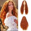 Ladies' Dark Orange Wavy Long Curly Hair