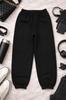 Sweatpants Women' Youth Insulated With Fluff Autumn Winter Black