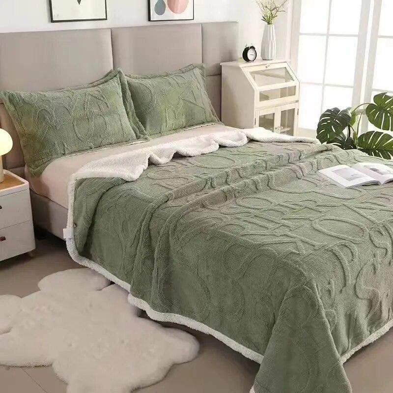 King Queen Size Flannel Fleece Throw Blankets for Beds Adult Kids Pets Super Soft Cozy Lightweight Thick Blanket for All Seasons