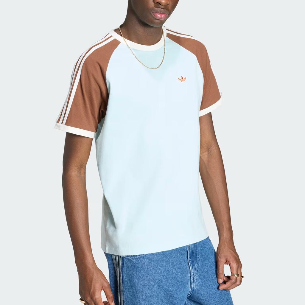 adidas Оригиналы Washed Cali Удобная Повседневная Свободная Футболка с Круглым Вырезом с Коротким Рукавом Мужские Топы KX1260