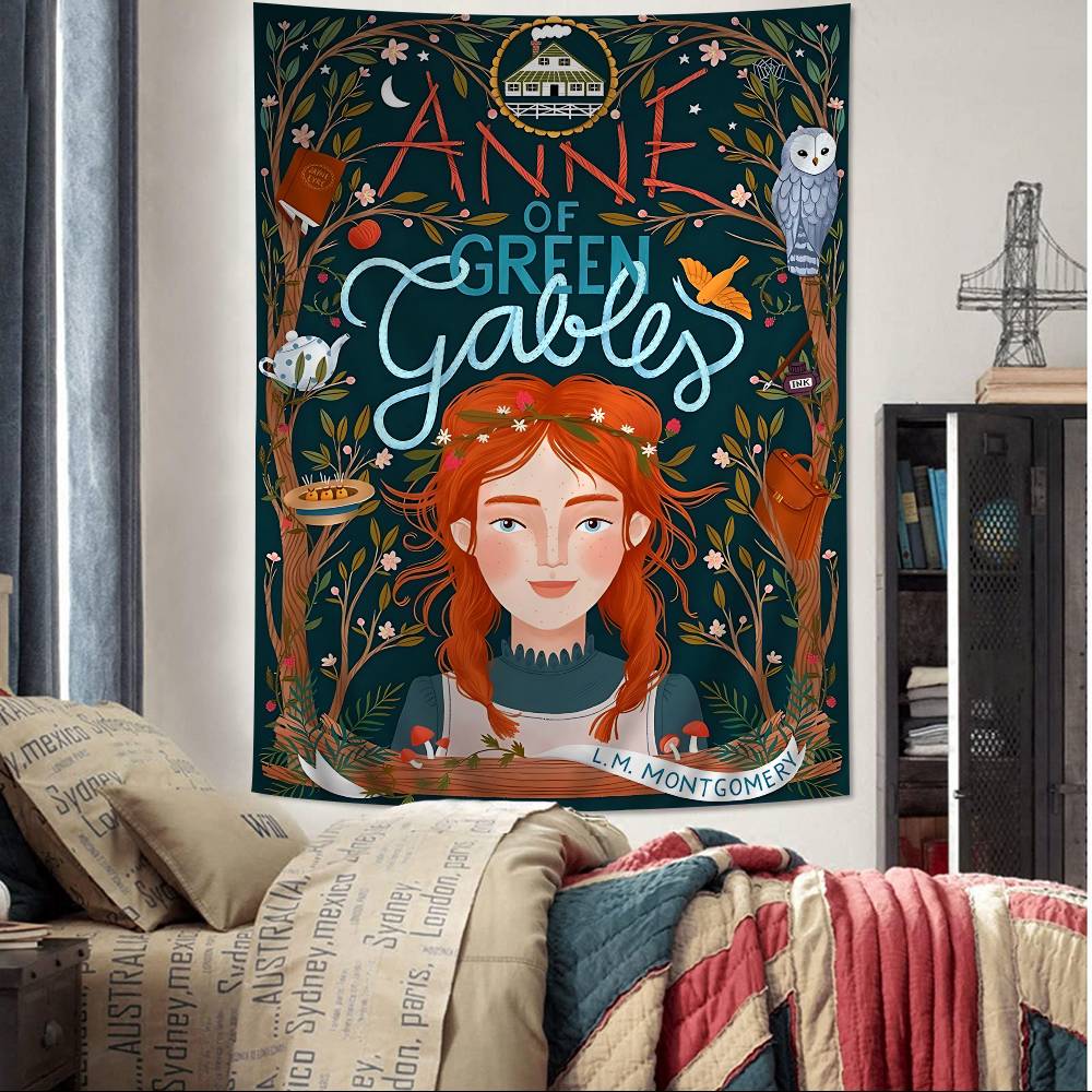 Anne With An E Cartoon Tapestry Home Decoration hippie bohemian decoration divination Home Decor