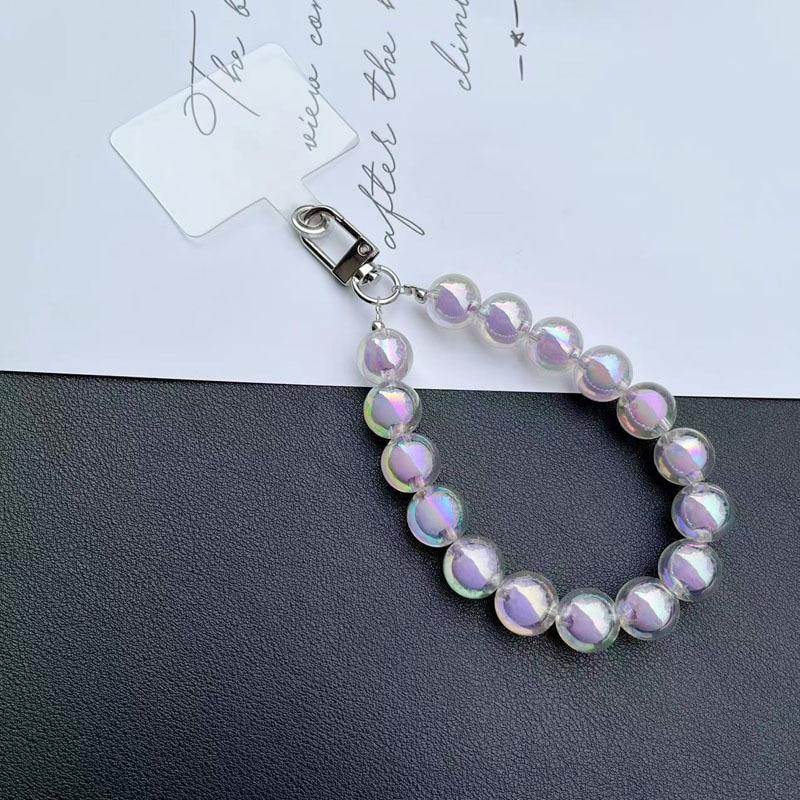 Роскошный браслет из бисера, цепочка для телефона, акриловая подвеска для iPhone 11 13 Pro Max, женская Золотая цепочка с защитой от потери, подвесные украшения