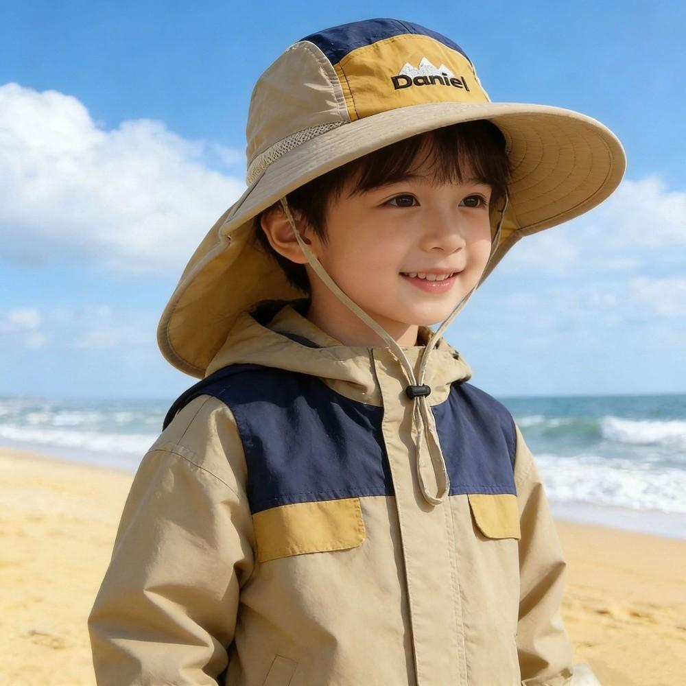 Wide Brim Jungle Hiking Cap Neck Cover Sun Protected Cap New Outdoor Sports Hat for Boys Girls