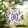 Ethnic Floral Metal Wind Spinner 10 Inch Outdoor Wind Chime for Garden Thanksgiving Christmas Decor Natural Wind Powered Ornament
