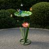 Металлическая кормушка для пчел в виде подсолнуха, чаша-лотос для бабочек, станция для поилки пчел на открытом воздухе, купальня для опылителей для декора сада, двора, газона