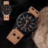 Vintage Men's Waterproof Date Leather Strap Sport Quartz  Watch KK