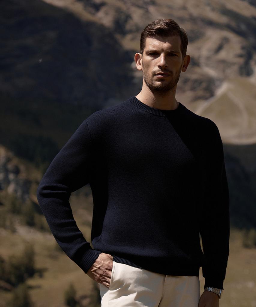 THEKNITCOMPANY (M) Шерстяной свитер с круглым вырезом Baltur 6 цветов (Тип А)