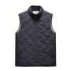 Men's Solid-color Casual Down And Cotton Vest Stand-up Collar Embossed Sleeveless Vest Jacket