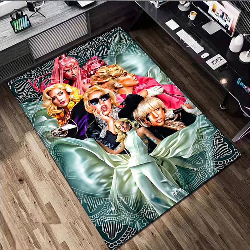 Lady Gaga Rug - Home carpet Office Decorative Carpet For Living Room Bedroom Door Mat Floor Rug Computer Chair Area Rug