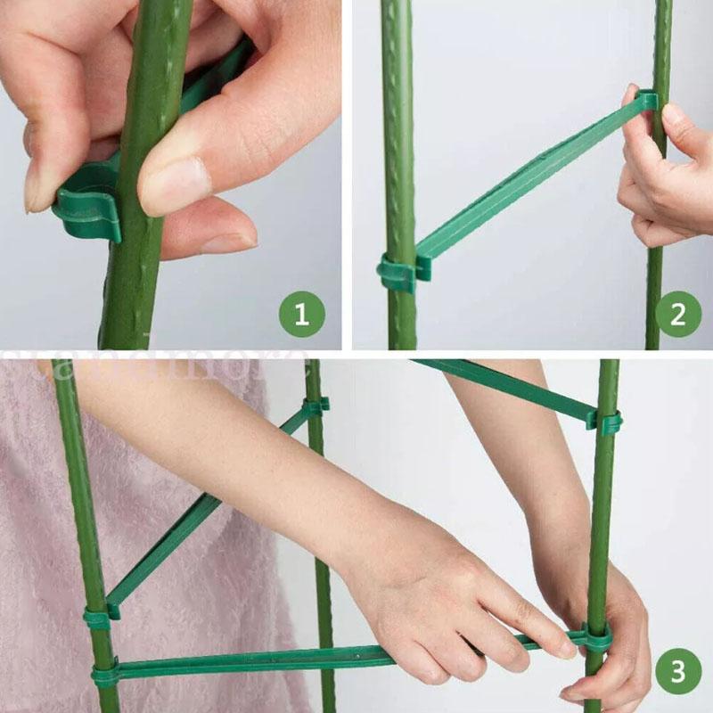 12/24Pcs Stake Arms for Garden Tomato Cage Plant Growth Aid Plant Stem Support Stand