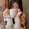 LOTS YOU lotsyou_Heart 2-сторонний утеплитель цвета слоновой кости