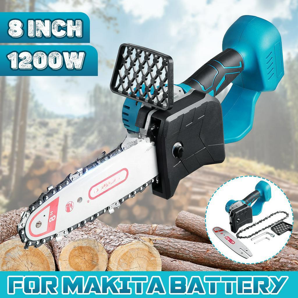 8 Inches Brushless Cordless Electric Chainsaw Pruning Saw Rechargeable Woodwork Cutter Garden Logging for 18-21V Battery
