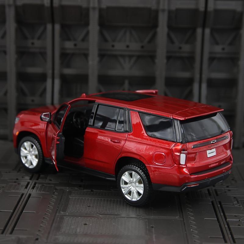Майсто 1:26 Модель внедорожника Chevrolet Tahoe 2021 года, имитация, сплав, украшение для города, коллекция, двери открываются
