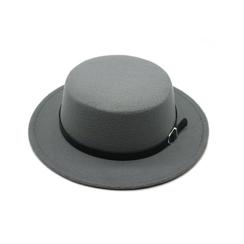 New Felt Hat Men Fedora Hats with Belt Women Vintage Trilby Caps Wool Fedora Warm Jazz Hat Chapeau Femme Feutre Panaman Hat