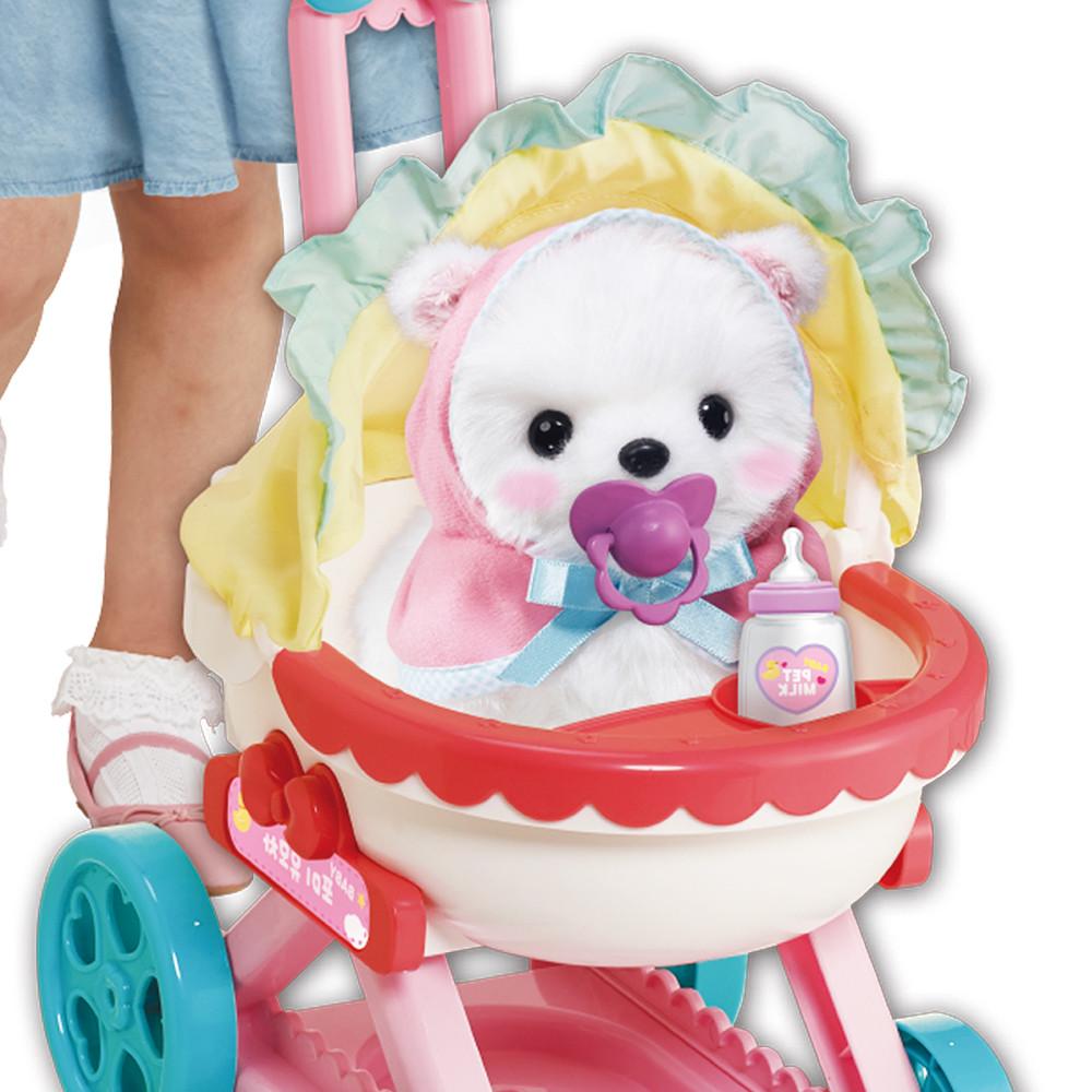 [Mimi World Official] Поми, щенок, едущий в коляске, популярные корейские игрушки-персонажи