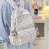 New Girl Cute Backpack Large Capacity Versatile Backpack Printed College Student Campus Style Backpack Sweet Backpack