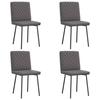 VidaXL Dining Chairs Set of 4 Grey Faux Leather, Chair, Living Room Chair, Accent Chair, Kitchen Chair, Seat At 3315215