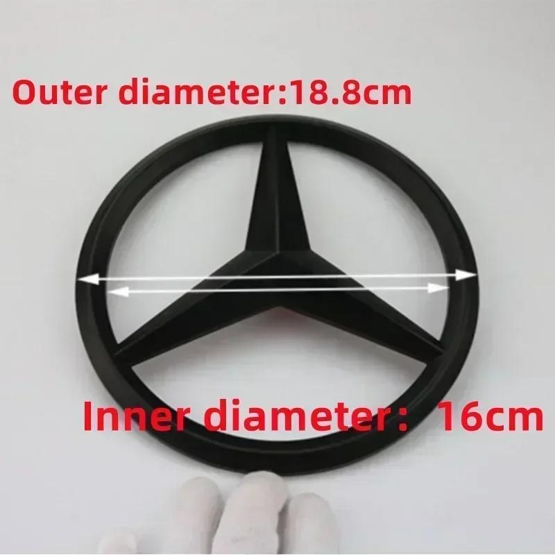 18.8cm for Mercedes Benz Car Grille Cover Emblem Front Badge C E Class GLA GLK GLC GLE W204 W205 W210 W211 W212 W213 Accessories VT2
