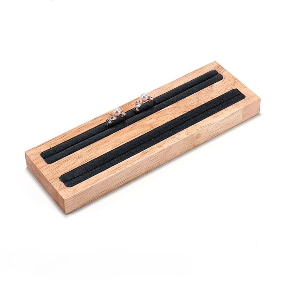 Storage Box Ring Earring Holder Solid Wood Earing Card Tray Ring Jewelry Display Rack