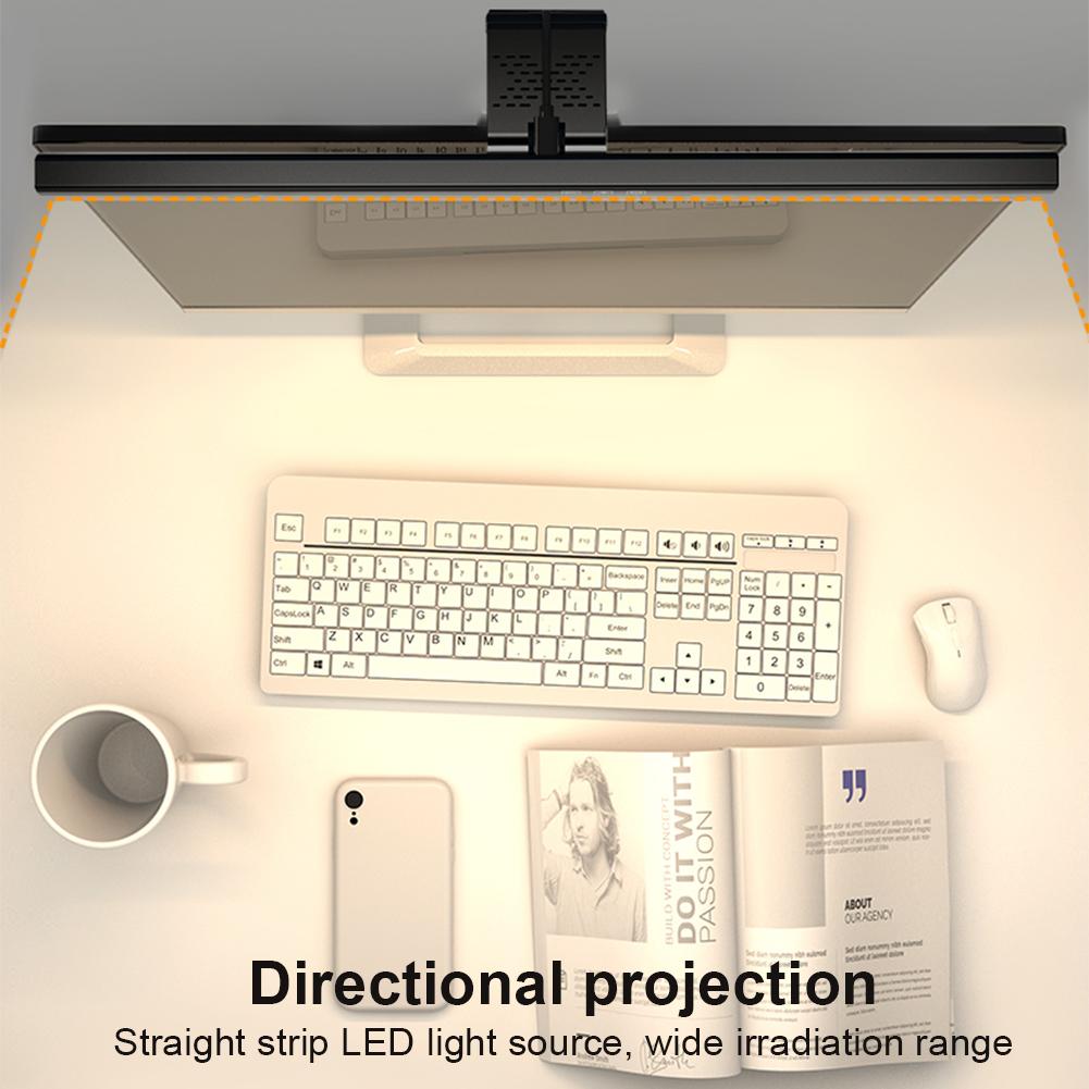 Светодиодная лампа для монитора компьютера с регулируемой яркостью, световая панель для экрана, USB-питание, подвесная настольная лампа для стола/офиса/дома/игрового декора, USB-лампа